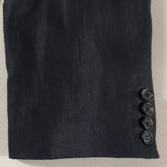 AUTHENTIC POLO RALPH LAUREN 3-BUTTON BLACK LINEN BLAZER SIZE XL NEW WITHOUT TAGS - Picture 10 of 17